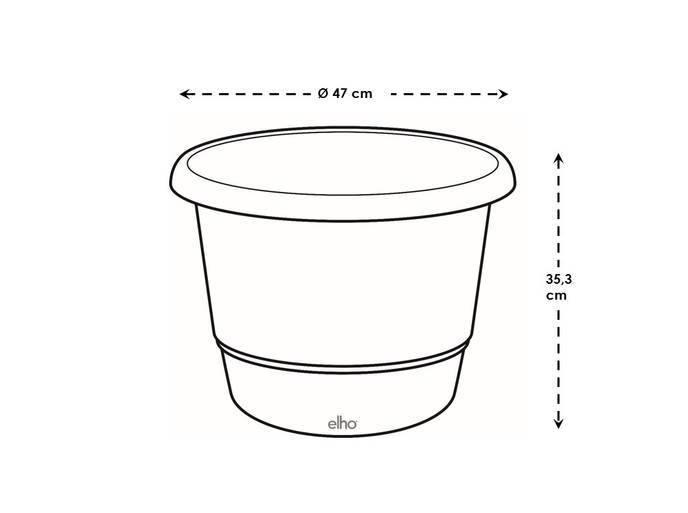 amiga rond 47cm blanc soie